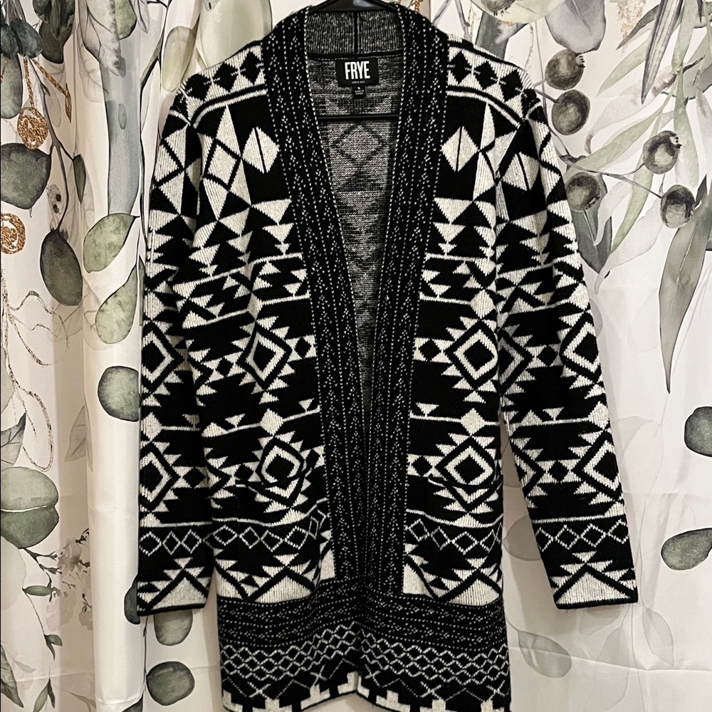 Frye Monochrome Knit Cardigan NWOT